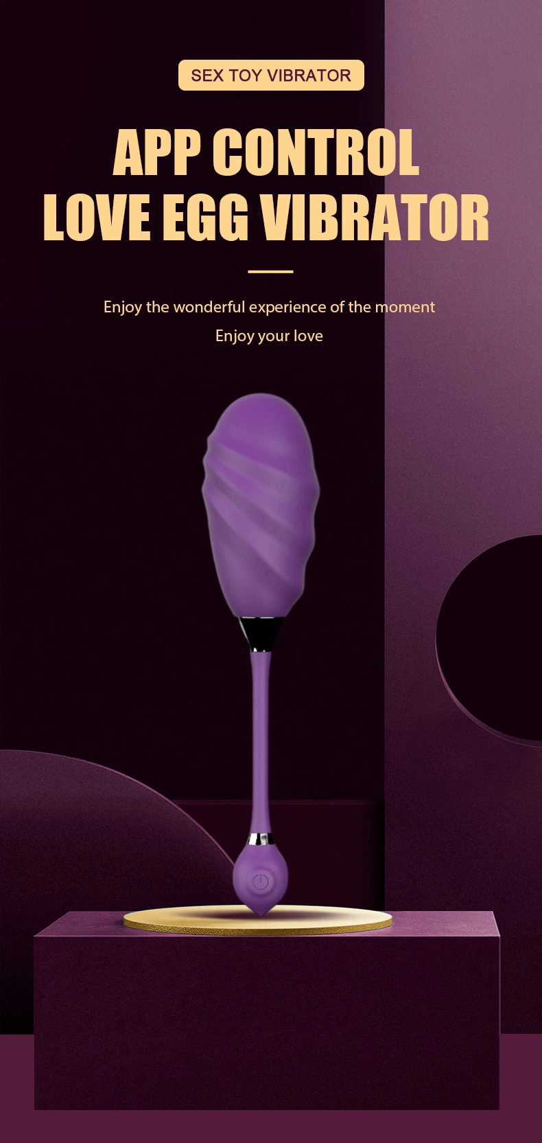 Medical Grade Silicone G-Point Massager One-Click Jumping Love Egg Vibrator Waterproof Stimulating Double-Headed Adult Sex Toys for Women